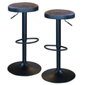 Amerihome Classic Brown Faux Leather Bar Stool Set, PK2 BSBNLSET